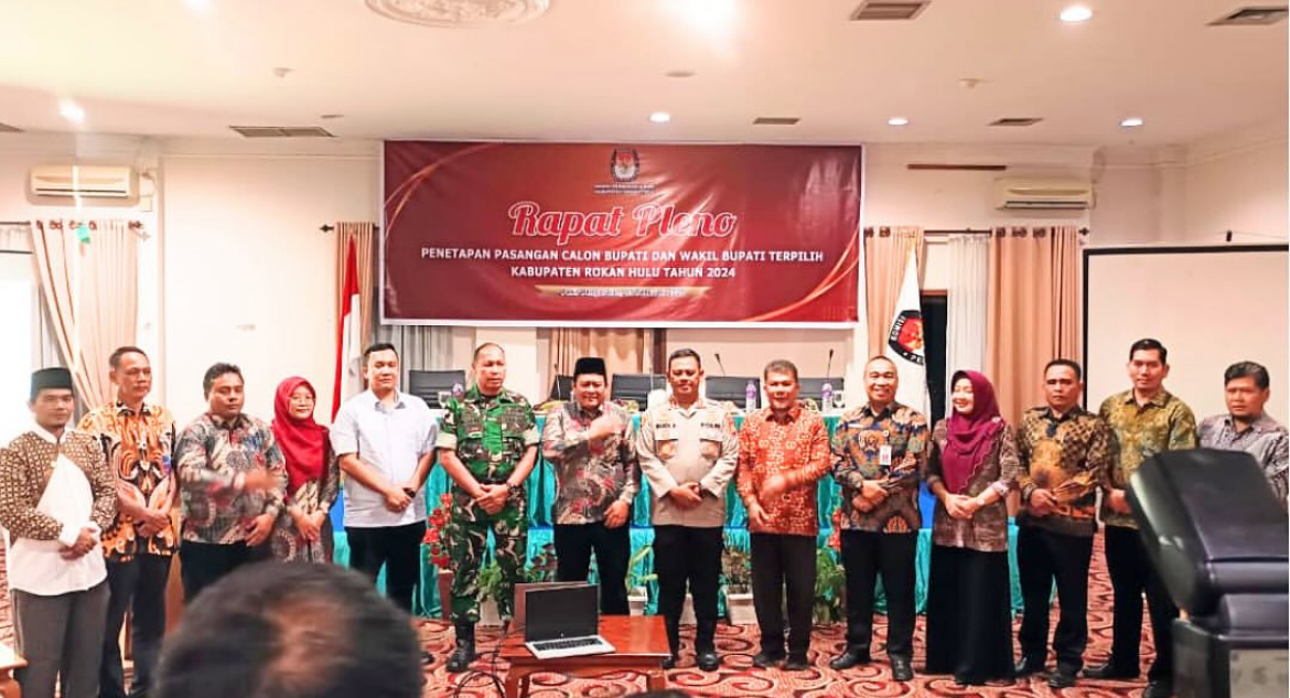 Pleno Penetapan Pasangan Calon Bupati dan Wakil Bupati Terpilih pada Pilkada 2024