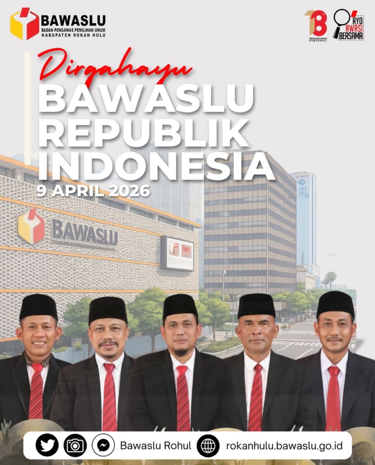 Bawaslu Rohul Peringati HUT Bawaslu RI